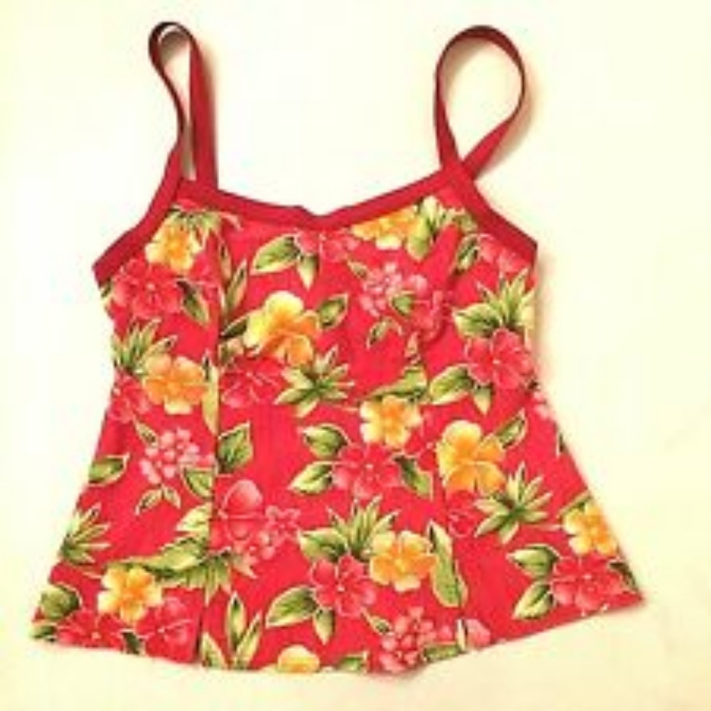 Christina 12/34 Tankini Swim TOP  Red Underwire